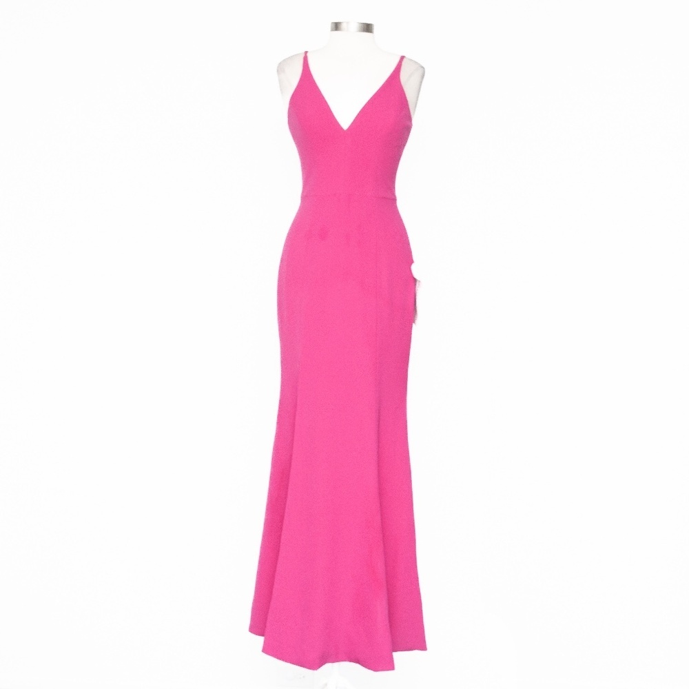 Dress The Population. Iris Slit Crepe Gown. - Picture 2 of 15